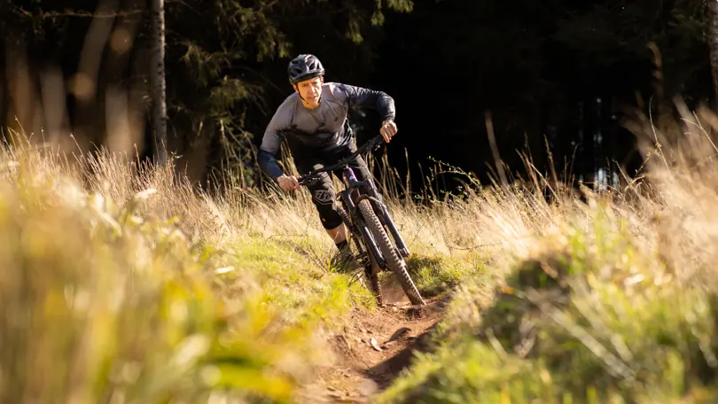 mtb in autumn sun